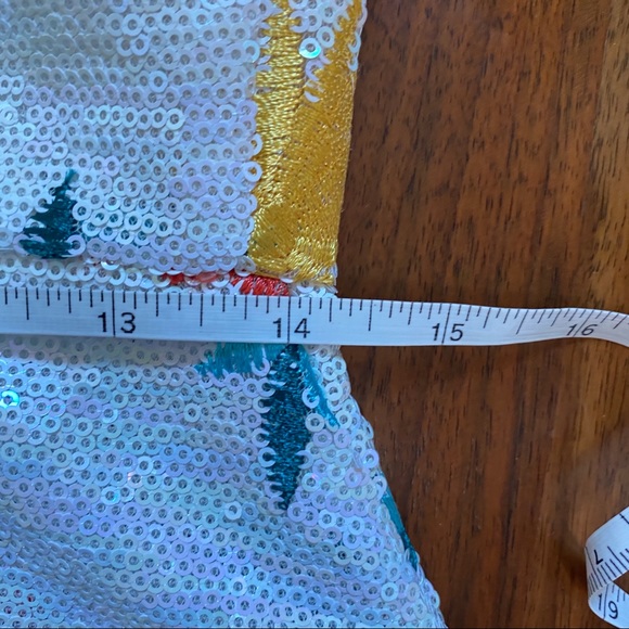 Endless Rose Sequin Floral Peplum Too Size Small - Picture 6 of 7